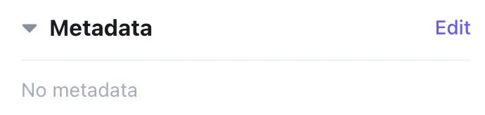 Stripe customer profile with no Metadata section shown because no address was provided and PostGrid skipped verification